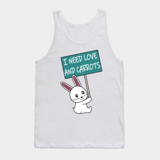 Rabbit: I need Love and Carrots Tank Top